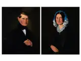 Herrenbildnis und Damenbildnis by David Heinemann, oil on canvas, offered Dec 2015