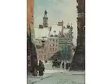 Im Winter by Władysław Chmieliński, oil on canvas, offered Mar 2021