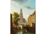 Holländische Stadtansicht by John Hulk, oil on canvas, offered Sep 2019