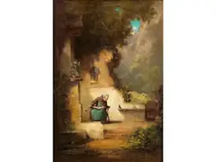 Der Vogelfreund by Willy Moralt, oil on board, offered Sep 2023