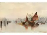 Vedute von Venedig by Carl Kaufmann, oil on panel, sold Mar 2025