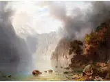 Blick Über den Königssee by Heinrich Heinlein, oil on canvas, offered Mar 2025