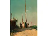 Sonntägliche Begegnung by Rudolf Wacker, 1893 Bregenz - 1939 ebenda, oil, offered Apr 2016