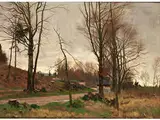 Abendliche Landschaft by Otto Strützel, oil on canvas, offered Mar 2015