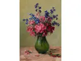 Blumenstillleben by Johanna von Destouches, oil on canvas, sold Sep 2025