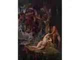 Die Vertreibung Adams und Evas aus dem Paradies by Alexandre Cabanel, 1823 - 1889, Kopie nach, oil on canvas, offered Apr 2016
