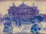 Vor der Pariser Oper by Luigi Loir, 1845 - 1916, oil on canvas, sold Apr 2016