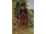 Am Brunnen by Johann Sperl, oil on canvas, offered Mar 2025