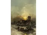 Holländische Winterlandschaft by Désiré Thomassin, 1858 Wien – 1933 München, oil on canvas, offered Dec 2018