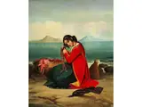 Italienisches Mädchen am Strand by Léopold Robert, oil on panel, sold Dec 2025