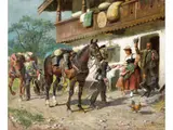 Einquartierung der Letzten Bayerischen Kürassiere by Louis Braun, oil on canvas, sold Mar 2026