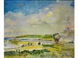 Sommerlandschaft by Giulio Beda, oil on canvas, sold Sep 2015