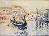 Ansicht von Venedig mit Gondelschiffer by Rudolf Négely, 1883 – 1950, oil on canvas, sold Sep 2015