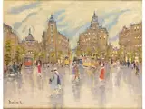 Pariser Strassenszene by Antal Berkes, oil on canvas, offered Sep 2015