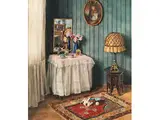 Interieur by Jenoe Koszkol, watercolor, offered Sep 2015