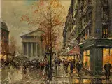 De la Madeleine by Jean Salabet, oil on canvas, sold Sep 2015