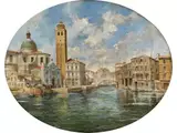 Venedigverdute by Martín Rico y Ortega, 1833 – 1908, oil on panel, sold Sep 2024