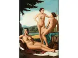 Die Rast der Diana by Ivo Saliger, 1894 - 1987, Kopie nach, oil on canvas, sold Dec 2019