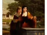 Kurz vor dem Wiedersehen by Jozeph Cornelius Correns, oil, offered Jul 2015