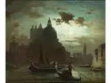 Ansicht von Venedig im Mondlicht by Friedrich Eibner, oil on canvas, sold Jun 2024