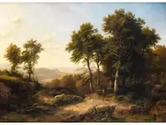 Pilzsammlerinnen by Carl Hummel, oil on canvas, sold Dec 2024
