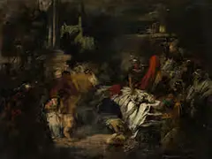 Marc Aurel an der Leiche Cäsars by Karl von Piloty, oil on canvas, offered Jul 2015