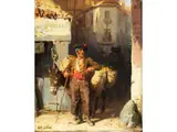 Spanischer Früchteverkäufer by Albert Kindler, oil on panel, offered Jun 2024