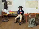 Napoleon in Seinem Arbeitszimmer by Emmanuel Bachrach-Baree, oil on panel, sold Dec 2025