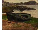 Boot an der Küste by Otto Strützel, oil on board, offered Jul 2015