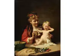 Der Böse Schwamm by August Müller, oil on canvas, offered Jun 2024