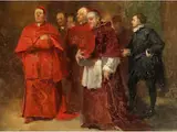 Das Treffen der Kardinäle by Ludwig von Hagn, oil on canvas, offered Jun 2023
