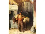 Spanischer Früchteverkäufer by Albert Kindler, oil on panel, offered Jun 2023