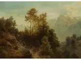 Gebirgslandschaft Oberhalb des Vierwaldstättersees by Paul Weber, oil on canvas, offered Jun 2023