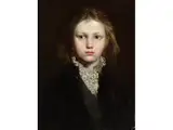 Portrait Eines Mädchens by Bertalan Székely, oil on canvas, sold Dec 2020
