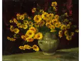 Blumenstillleben mit Gelben Astern by Bernard Johann de Hoog, oil on canvas, sold Sep 2019