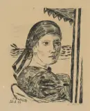 Minette by Max Beckmann, 1922, drypoint, offered Jun 2024