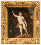 18./19.Jh by Andachtsbild "Johannes d. Täufer", gouache, sold Jun 2024