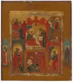 Russisch, um 1800 by Geburt der Maria, tempera, sold Jun 2024