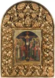 Russisch, Ende 19.Jh by Kreuzigung Christi mit Rahmen, tempera, offered Jun 2024