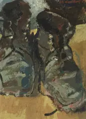 Wanderschuhe by Coghuf, oil on canvas, offered Jun 2024