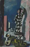 L'Arlequin by Fernand Dubuis, 1945, gouache, offered Jun 2024