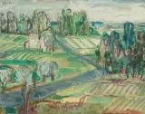 Französische Landschaft by Adolf Herbst, oil on canvas, offered Jun 2024