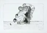 Angst vor dem kleinen Mann by Robert Indermaur, 1971, ink, sold Jun 2024