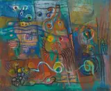 Affinités secrètes by Serge Brignoni, 1986, oil on canvas, offered Jun 2024