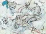 Punks mit Giesskanne by Mario Comensoli, 1990, mixed media, sold Jun 2024