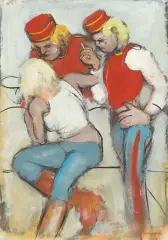 Drei Figuren by Mario Comensoli, mixed media, sold Jun 2024