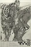 L'homme qui marche by Bernhard Luginbühl, 1974, engraving, offered Jun 2024