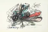 Roto-Zaza Nr. 1 by Jean Tinguely, pencil, sold Jun 2024
