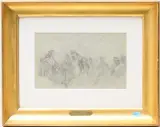 zugeschrieben Die Unterhaltung by François Louis Bonnet, pencil, offered Jun 2024