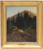 Le Mont d'Or au Sépey (Ormonts) by Charles Humbert, 1857, oil on paper, sold Jun 2024